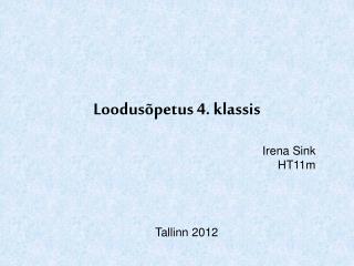 Loodusõpetus 4. klassis