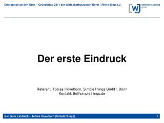 Der erste Eindruck