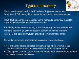 Types of memory