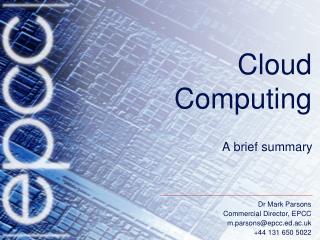 Cloud Computing