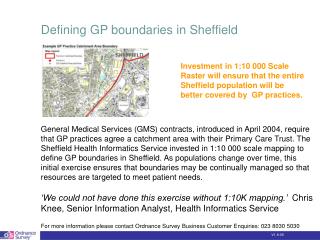 Defining GP boundaries in Sheffield