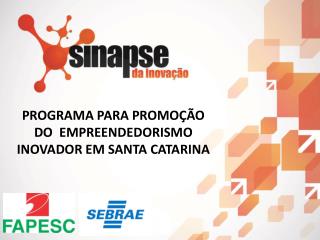 PROGRAMA PARA PROMOÇÃO DO EMPREENDEDORISMO INOVADOR EM SANTA CATARINA