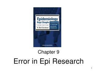 Chapter 9 Error in Epi Research