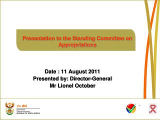 Presentation to the Standing Committee on Appropriations