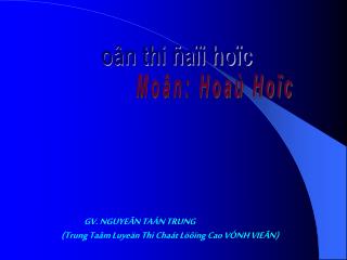 oân thi ñaïi hoïc