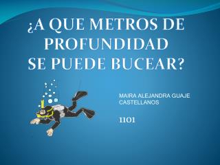 ¿ A QUE METROS DE PROFUNDIDAD SE PUEDE BUCEAR?