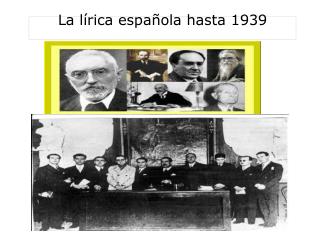 La lírica española hasta 1939