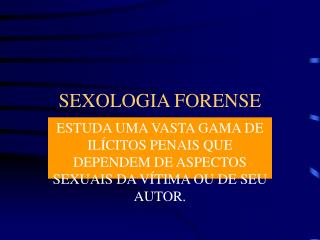 SEXOLOGIA FORENSE