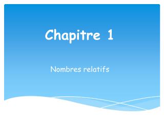 Chapitre 1