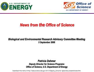News from the Office of Science