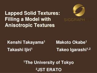 Lapped Solid Textures: Filling a Model with Anisotropic Textures