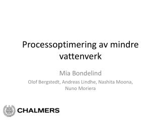 Processoptimering av mindre vattenverk