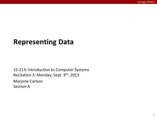 Representing Data