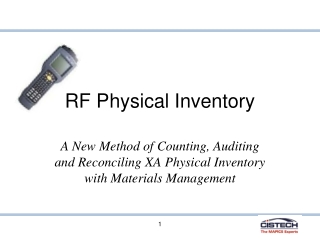 RF Physical Inventory