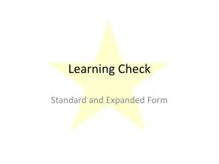 Learning Check