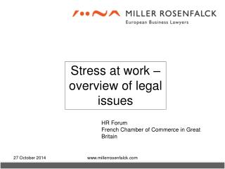 Stress at work – overview of legal issues