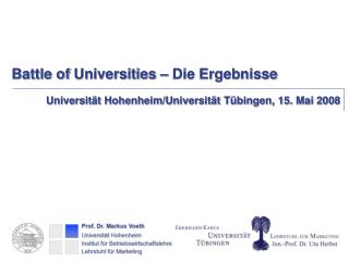 Battle of Universities – Die Ergebnisse