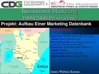 Intenational Marketing 1999/2000 Programme