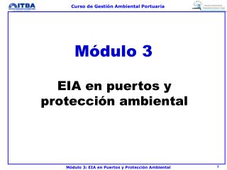 EIA en puertos y protección ambiental