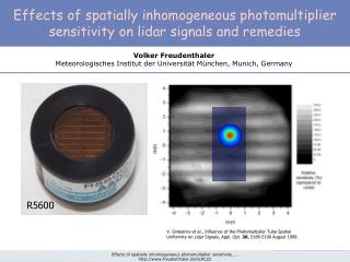 Effects of spatially inhomogeneous photomultiplier sensitivity on lidar signals and remedies