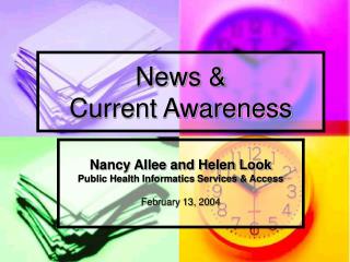 News &amp; Current Awareness