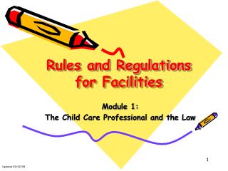 Rules and Regulations for Facilities