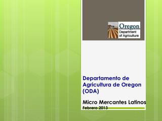 Departamento de Agricultura de Oregon (ODA)