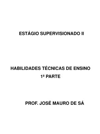 ESTÁGIO SUPERVISIONADO II