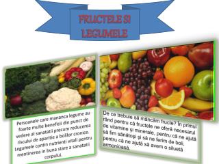 FRUCTELE SI LEGUMELE