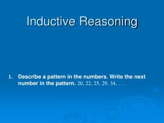 Inductive Reasoning