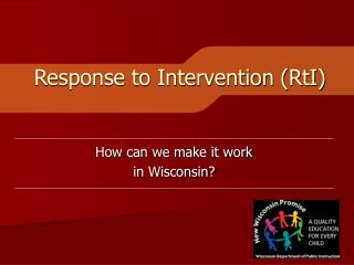 Response to Intervention (RtI)