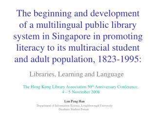 Libraries, Learning and Language