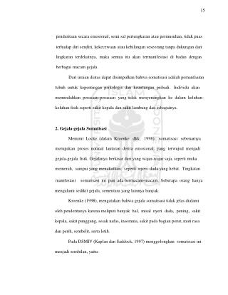 15 	penderitaan secara emosional, semi sal pertengkaran atau permusuhan, tidak puas