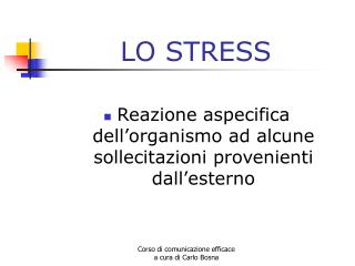 LO STRESS