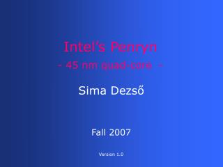 Intel’s Penryn