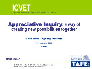 TAFE NSW International Centre for VET Teaching and Learning