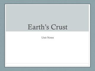 Earth’s Crust