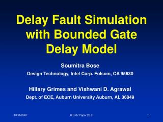 Delay Fault Simulation with Bounded Gate Delay Model