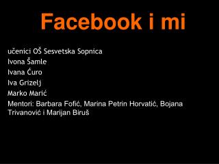 Facebook i mi