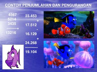 CONTOH PENJUMLAHAN DAN PENGURANGAN