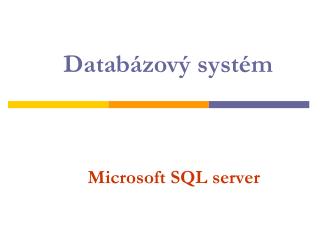 Microsoft SQL server