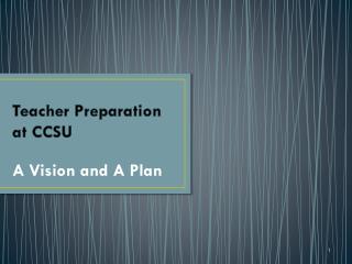 Teacher Preparation at CCSU