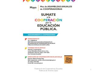 FEDERACION DE COOPERADORAS DE ESCUELAS PÚBLICAS PROVINCIALES DE VICENTE LÓPEZ