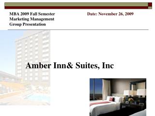 Amber Inn&amp; Suites, Inc