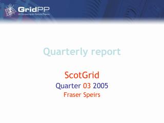 Quarterly report