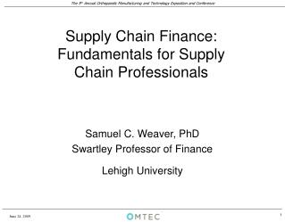 Supply Chain Finance: Fundamentals for Supply Chain Professionals