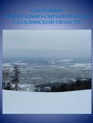 СОСТОЯНИЕ МИНЕРАЛЬНО-СЫРЬЕВОЙ БАЗЫ САХАЛИНСКОЙ ОБЛАСТИ