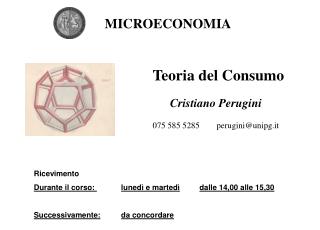 Cristiano Perugini 075 585 5285 perugini@unipg.it