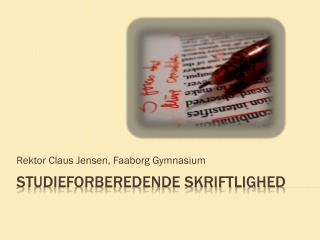 Studieforberedende skriftlighed