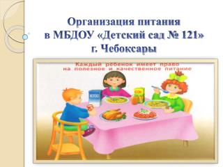 Организация питания в МБДОУ «Детский сад № 121» г. Чебоксары